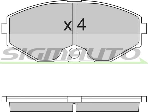 SIGMAUTO SPA722 - Комплект спирачно феродо, дискови спирачки vvparts.bg