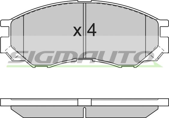 SIGMAUTO SPA775 - Комплект спирачно феродо, дискови спирачки vvparts.bg