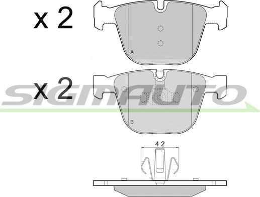 SIGMAUTO SPB448 - Комплект спирачно феродо, дискови спирачки vvparts.bg