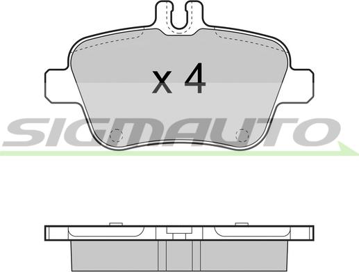 SIGMAUTO SPB469 - Комплект спирачно феродо, дискови спирачки vvparts.bg