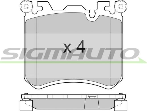 SIGMAUTO SPB419 - Комплект спирачно феродо, дискови спирачки vvparts.bg