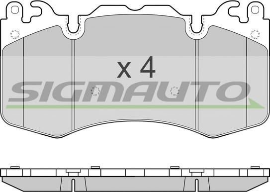 SIGMAUTO SPB414 - Комплект спирачно феродо, дискови спирачки vvparts.bg