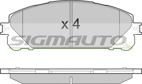 SIGMAUTO SPB481 - Комплект спирачно феродо, дискови спирачки vvparts.bg