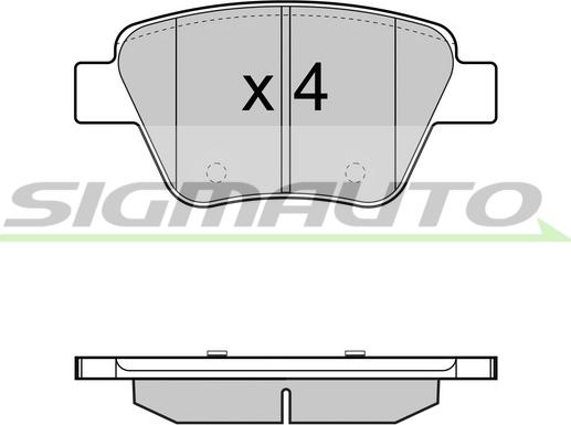 SIGMAUTO SPB429 - Комплект спирачно феродо, дискови спирачки vvparts.bg