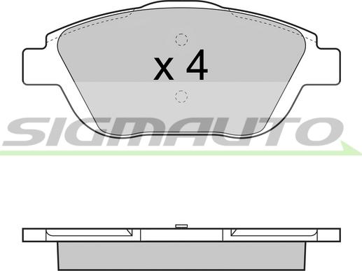 SIGMAUTO SPB428 - Комплект спирачно феродо, дискови спирачки vvparts.bg