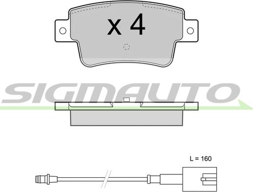 SIGMAUTO SPB427 - Комплект спирачно феродо, дискови спирачки vvparts.bg