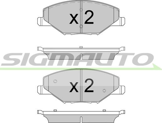 SIGMAUTO SPB591 - Комплект спирачно феродо, дискови спирачки vvparts.bg