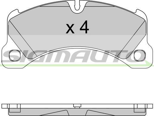 SIGMAUTO SPB552 - Комплект спирачно феродо, дискови спирачки vvparts.bg