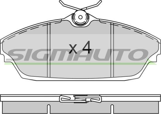 SIGMAUTO SPB505 - Комплект спирачно феродо, дискови спирачки vvparts.bg