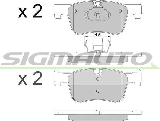 SIGMAUTO SPB503 - Комплект спирачно феродо, дискови спирачки vvparts.bg