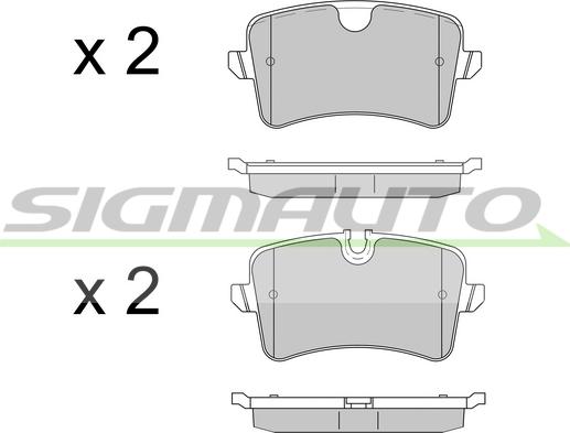 SIGMAUTO SPB502 - Комплект спирачно феродо, дискови спирачки vvparts.bg