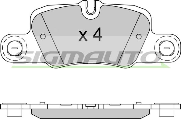 SIGMAUTO SPB519 - Комплект спирачно феродо, дискови спирачки vvparts.bg