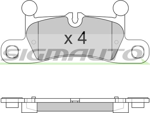 SIGMAUTO SPB585 - Комплект спирачно феродо, дискови спирачки vvparts.bg