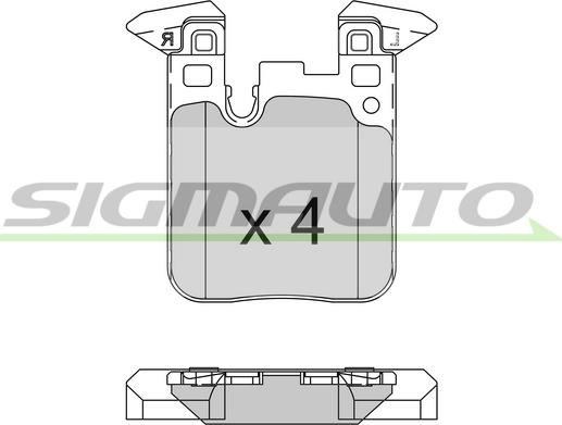 SIGMAUTO SPB521 - Комплект спирачно феродо, дискови спирачки vvparts.bg