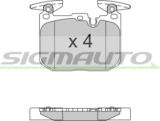 SIGMAUTO SPB522 - Комплект спирачно феродо, дискови спирачки vvparts.bg