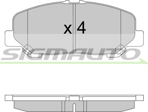 SIGMAUTO SPB579 - Комплект спирачно феродо, дискови спирачки vvparts.bg