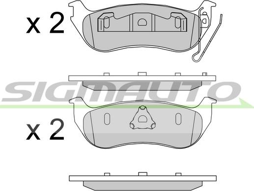 SIGMAUTO SPB576 - Комплект спирачно феродо, дискови спирачки vvparts.bg