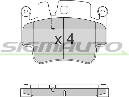 SIGMAUTO SPB573 - Комплект спирачно феродо, дискови спирачки vvparts.bg