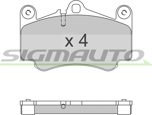 SIGMAUTO SPB572 - Комплект спирачно феродо, дискови спирачки vvparts.bg