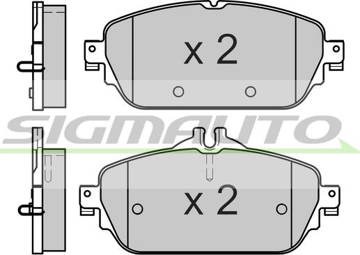 SIGMAUTO SPB640 - Комплект спирачно феродо, дискови спирачки vvparts.bg