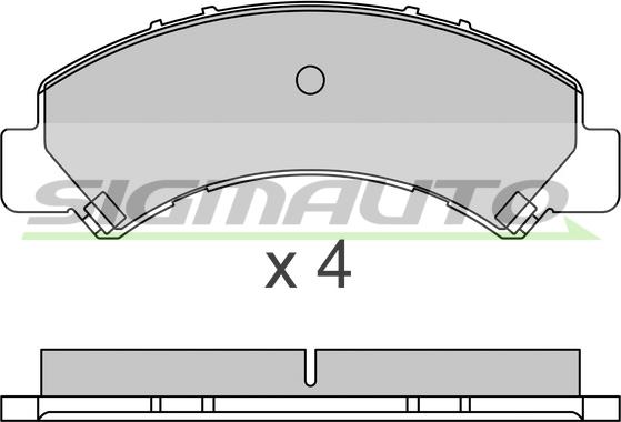 SIGMAUTO SPB650 - Комплект спирачно феродо, дискови спирачки vvparts.bg