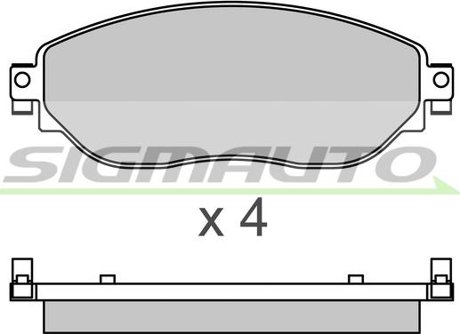 SIGMAUTO SPB653 - Комплект спирачно феродо, дискови спирачки vvparts.bg