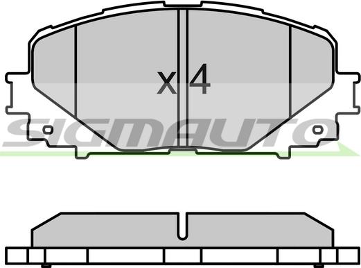 SIGMAUTO SPB600 - Комплект спирачно феродо, дискови спирачки vvparts.bg