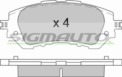 SIGMAUTO SPB607 - Комплект спирачно феродо, дискови спирачки vvparts.bg