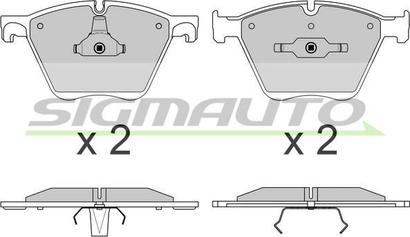 SIGMAUTO SPB615 - Комплект спирачно феродо, дискови спирачки vvparts.bg