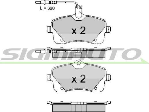 SIGMAUTO SPB618 - Комплект спирачно феродо, дискови спирачки vvparts.bg