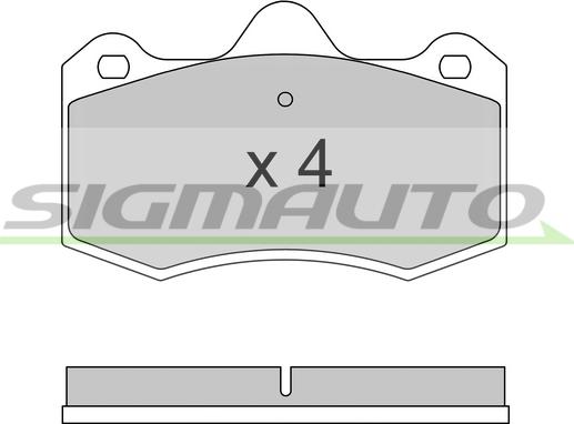 SIGMAUTO SPB617 - Комплект спирачно феродо, дискови спирачки vvparts.bg