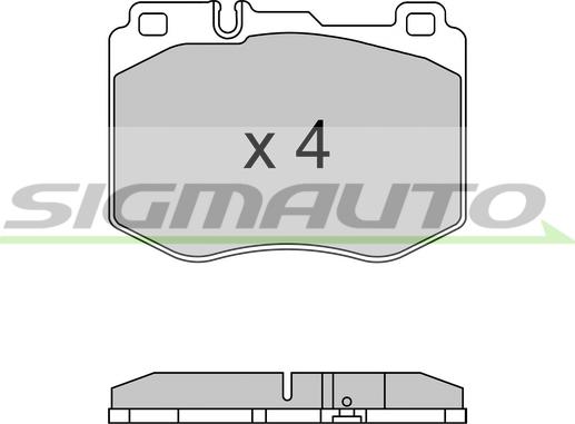 SIGMAUTO SPB634 - Комплект спирачно феродо, дискови спирачки vvparts.bg