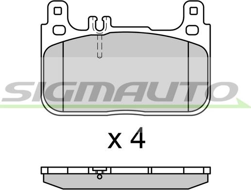 SIGMAUTO SPB628 - Комплект спирачно феродо, дискови спирачки vvparts.bg