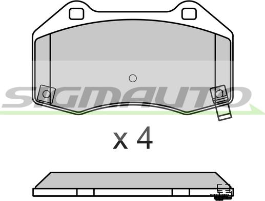 SIGMAUTO SPB675 - Комплект спирачно феродо, дискови спирачки vvparts.bg