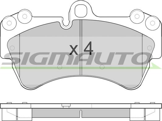 SIGMAUTO SPB099 - Комплект спирачно феродо, дискови спирачки vvparts.bg