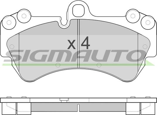 SIGMAUTO SPB098 - Комплект спирачно феродо, дискови спирачки vvparts.bg