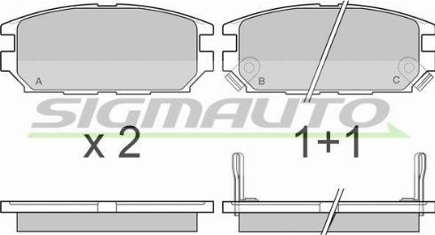 SIGMAUTO SPB046 - Комплект спирачно феродо, дискови спирачки vvparts.bg