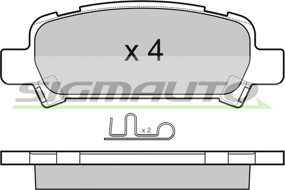 SIGMAUTO SPB056 - Комплект спирачно феродо, дискови спирачки vvparts.bg