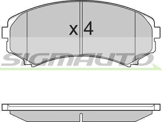 SIGMAUTO SPB001 - Комплект спирачно феродо, дискови спирачки vvparts.bg