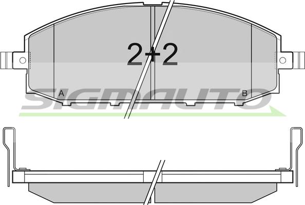 SIGMAUTO SPB007 - Комплект спирачно феродо, дискови спирачки vvparts.bg