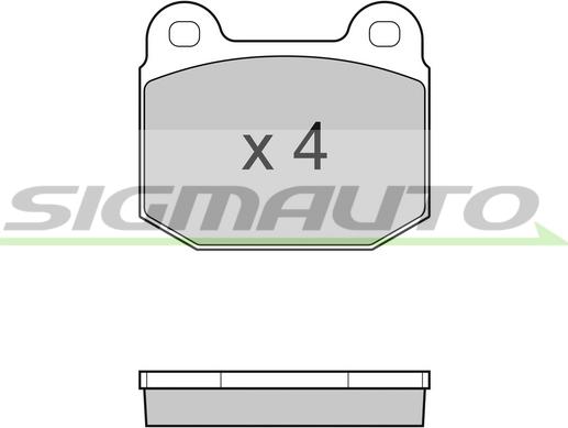 SIGMAUTO SPB035 - Комплект спирачно феродо, дискови спирачки vvparts.bg