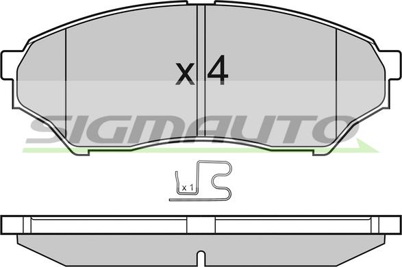 SIGMAUTO SPB036 - Комплект спирачно феродо, дискови спирачки vvparts.bg