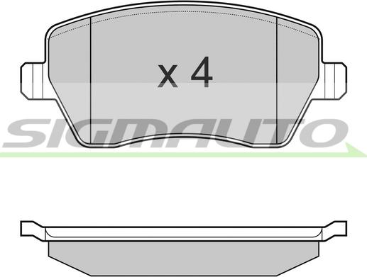 SIGMAUTO SPB026 - Комплект спирачно феродо, дискови спирачки vvparts.bg
