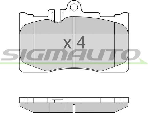 SIGMAUTO SPB021 - Комплект спирачно феродо, дискови спирачки vvparts.bg