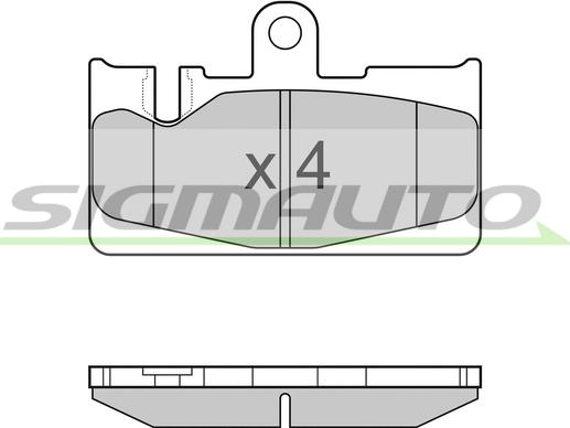 SIGMAUTO SPB022 - Комплект спирачно феродо, дискови спирачки vvparts.bg