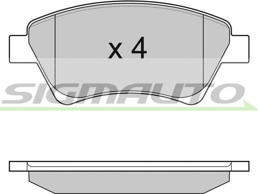 SIGMAUTO SPB072 - Комплект спирачно феродо, дискови спирачки vvparts.bg