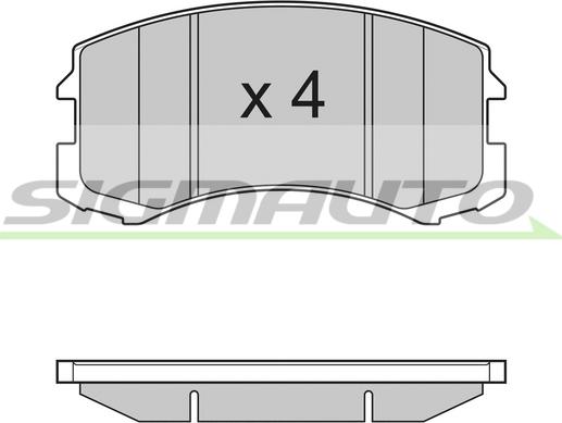 SIGMAUTO SPB192 - Комплект спирачно феродо, дискови спирачки vvparts.bg