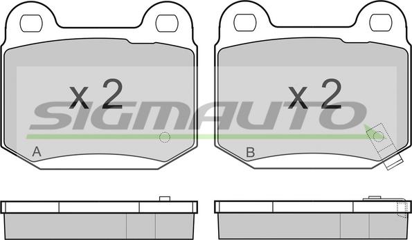 SIGMAUTO SPB159 - Комплект спирачно феродо, дискови спирачки vvparts.bg