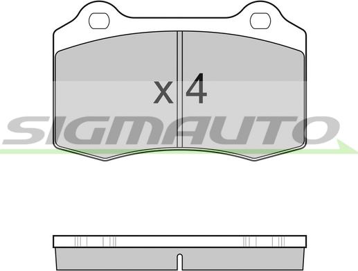 SIGMAUTO SPB155 - Комплект спирачно феродо, дискови спирачки vvparts.bg