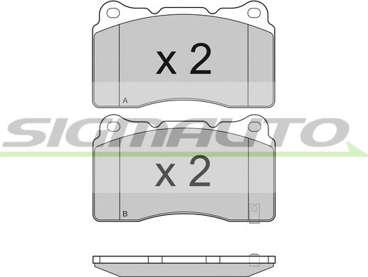 SIGMAUTO SPB157 - Комплект спирачно феродо, дискови спирачки vvparts.bg